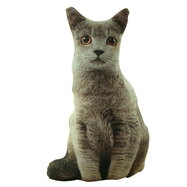 50CM 3D Simulation Cat Pillow Cat Doll Cushion Throw Pillow Plush Toy Sofa Decor 